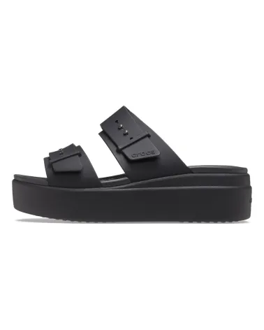 Crocs Brooklyn Buckle Low Wedge Sandal Sandalen | Fuix