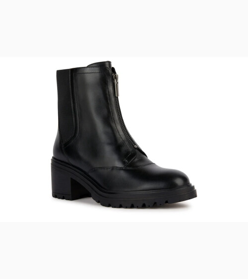 Geox bottines avec talon et fermeture éclair latérale