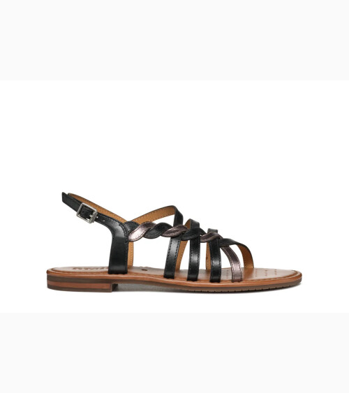 Geox sandali piatti con fascette in pelle