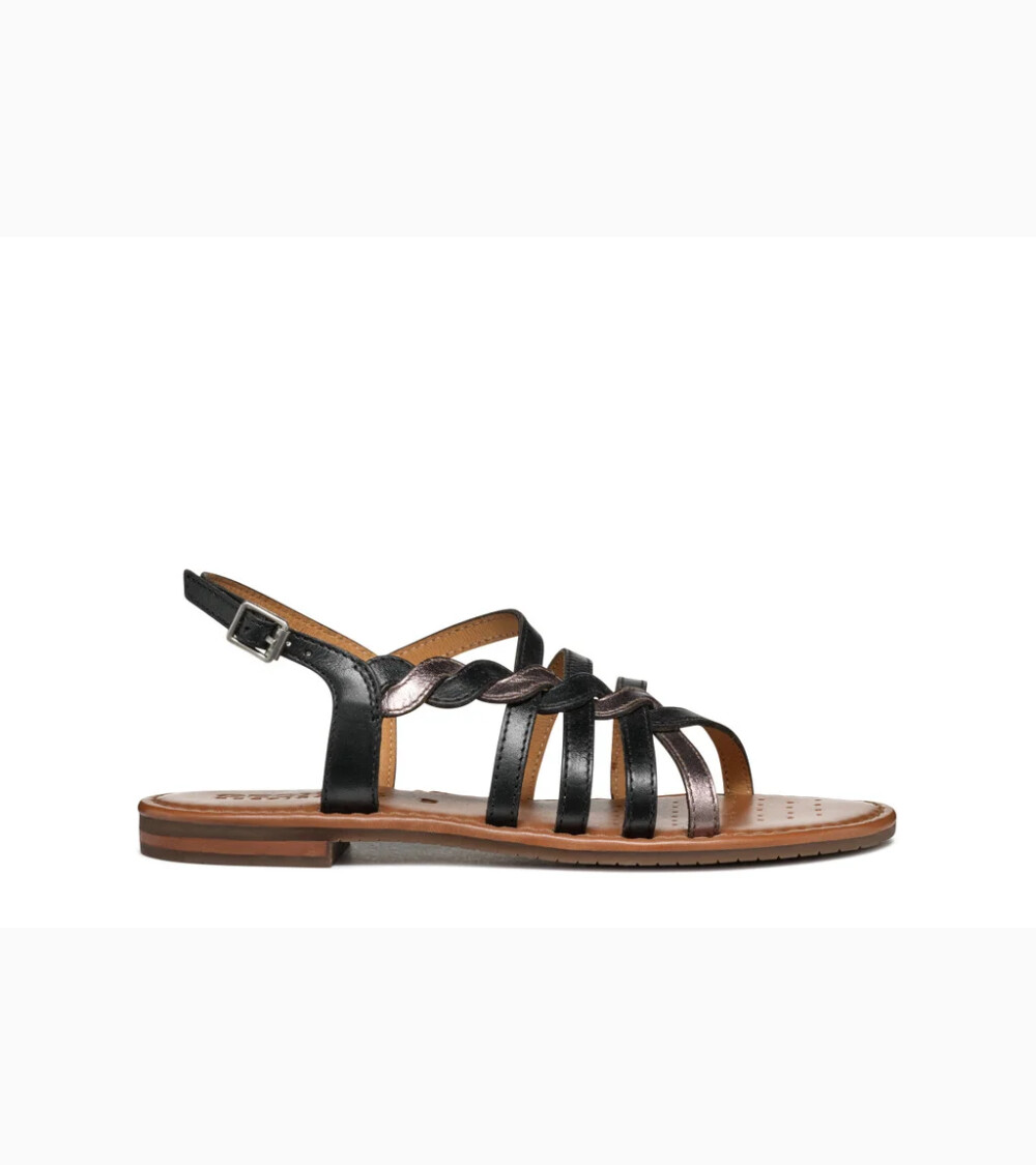 Geox sandalias planas con tirantes de piel