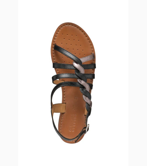 Geox sandales plates avec liens en cuir