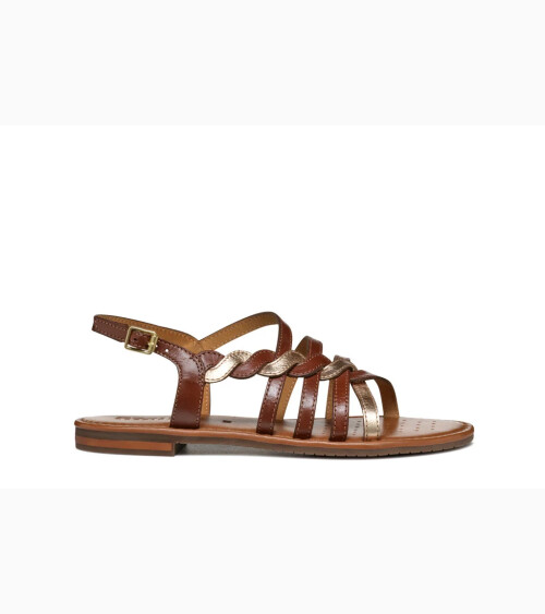 Geox sandalias planas con tirantes de piel