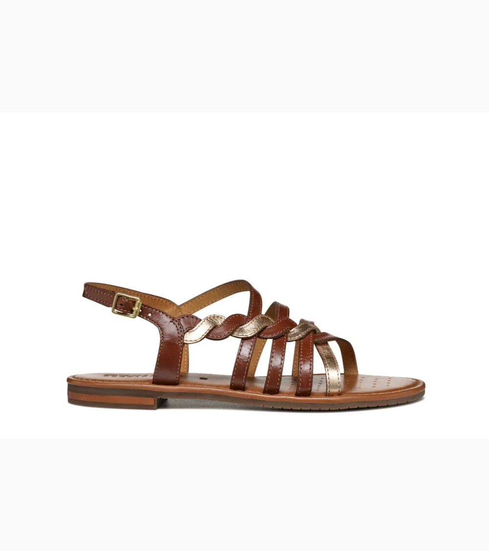 Geox sandalias planas con tirantes de piel