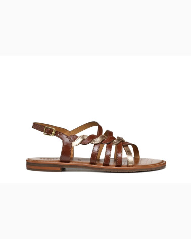 Geox sandali piatti con fascette in pelle