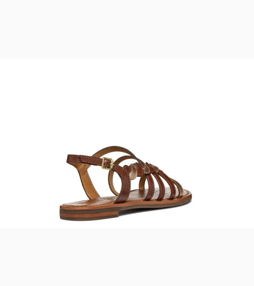 Geox sandales plates avec liens en cuir