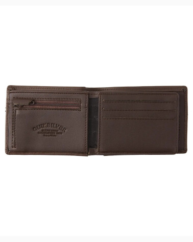 Quiksilver cartera slim con cierre de cremallera
