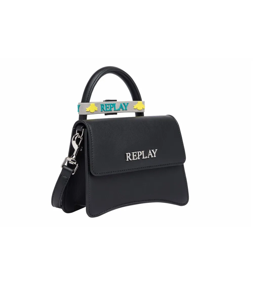 Replay borsa a mano con tracolla regolabile