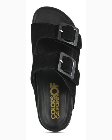 Colors Of California Wildledersandalen mit Schnallen