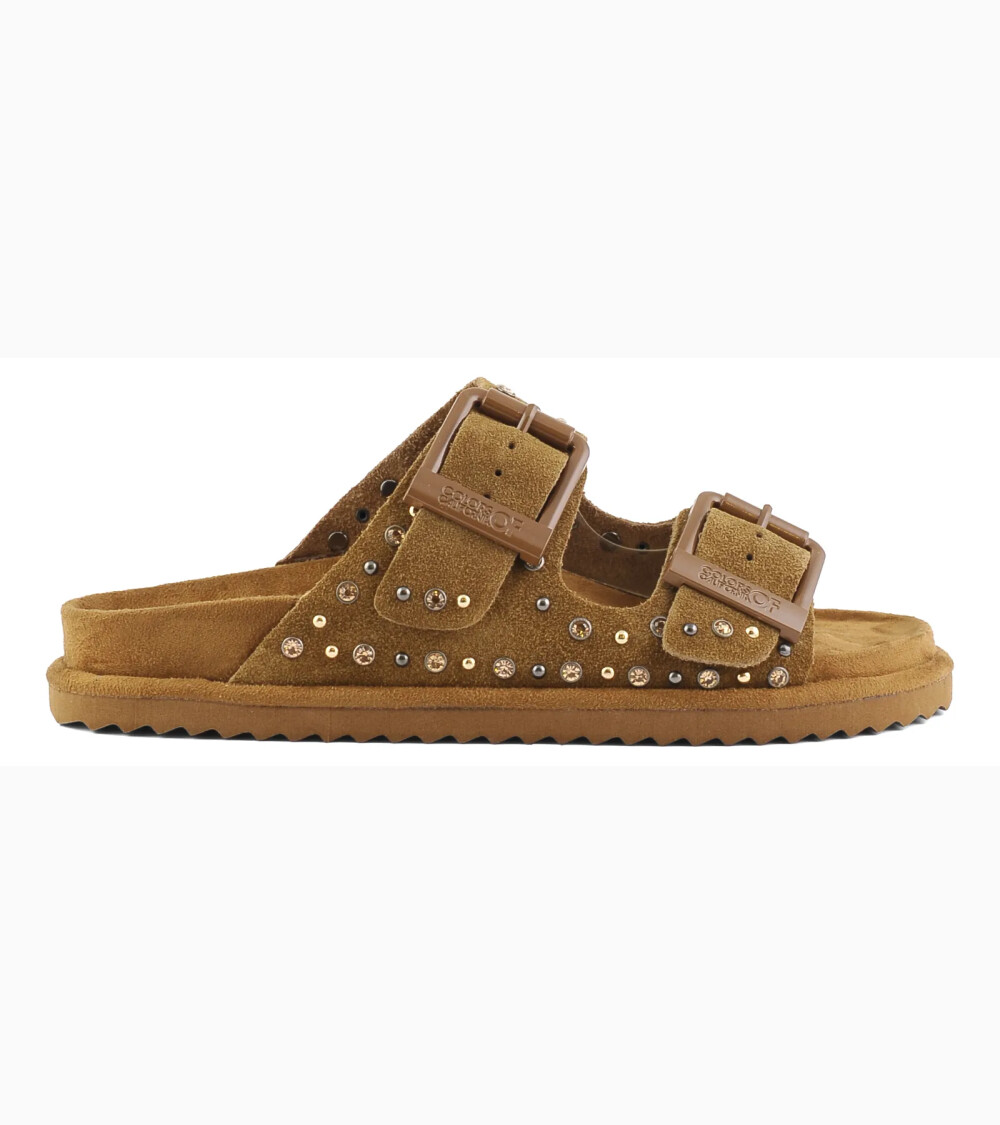 Colors Of California Sandalias cintas y tachuelas