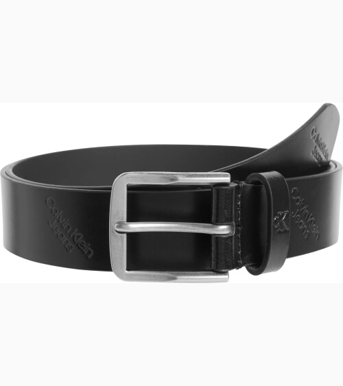 Calvin Klein cinturón de piel con hebilla de metal