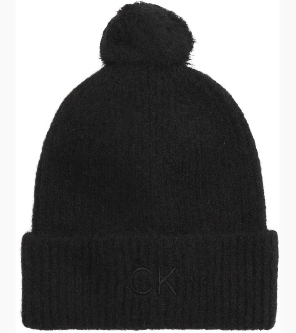 Calvin Klein knit hat with pompom