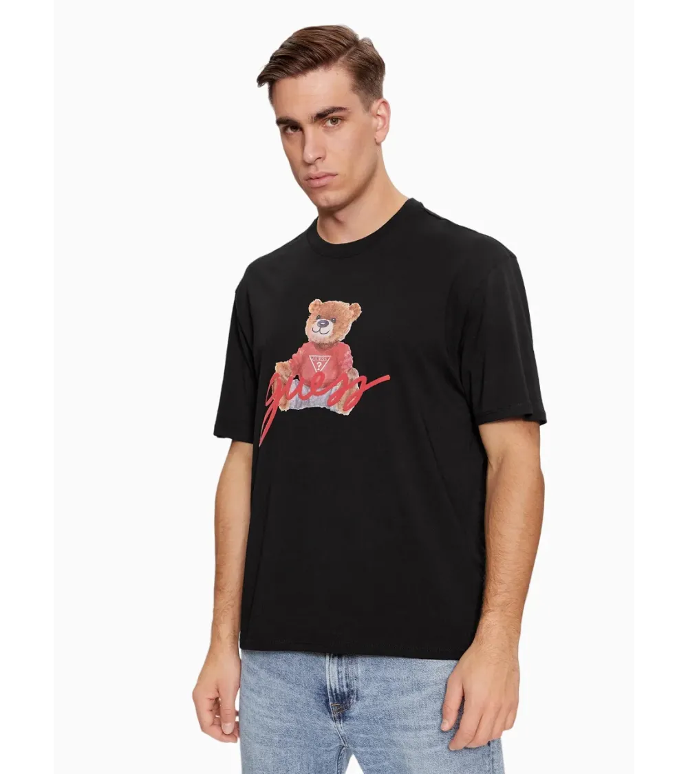 Guess T-shirt with Bear Print Short Sleeve