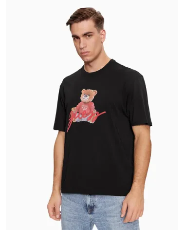 Guess T-shirt avec Imprimé Ours à Manches Courtes
