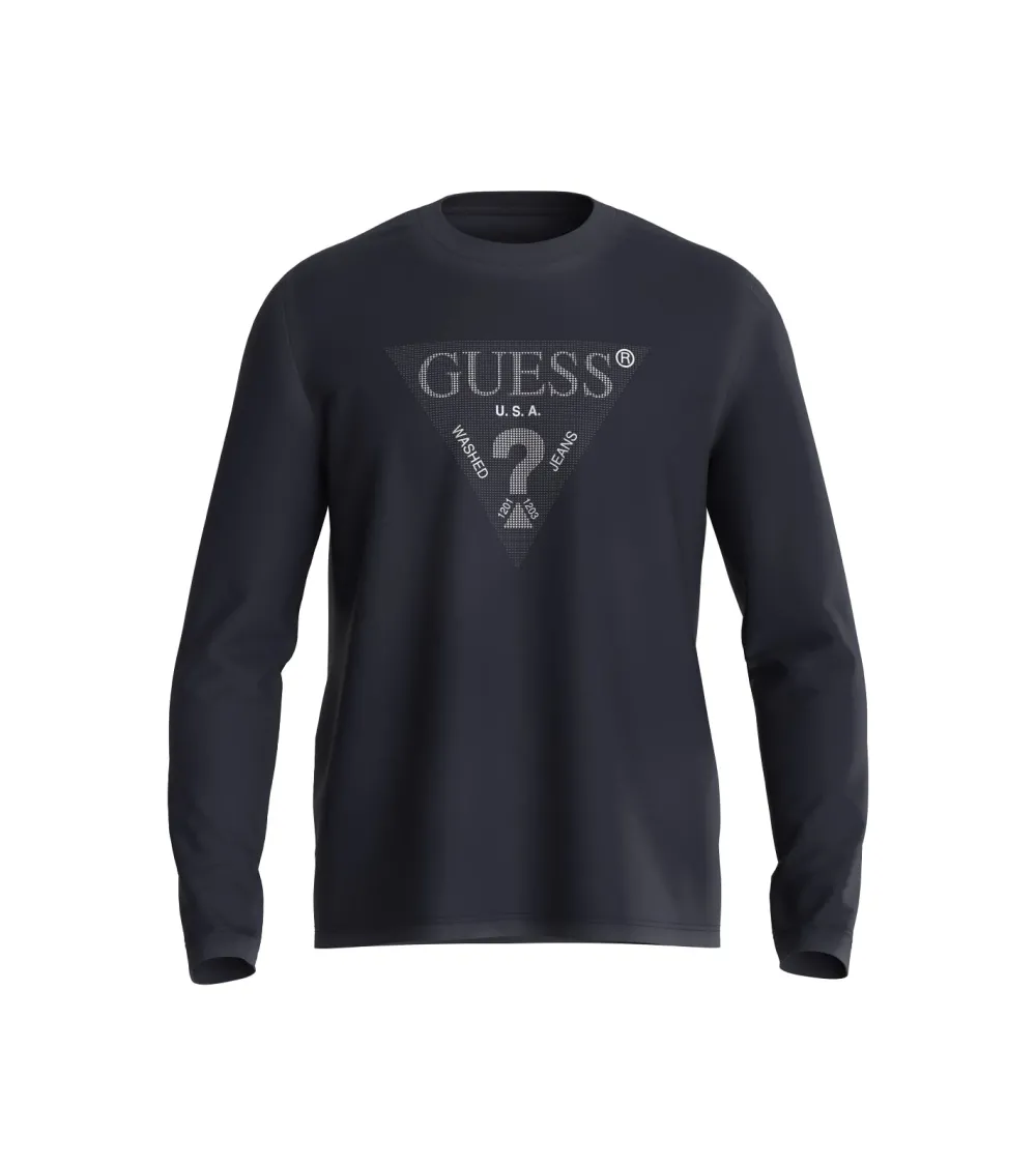 Guess T-shirt manches longues logo triangle