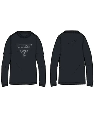 Guess T-shirt manches longues logo triangle