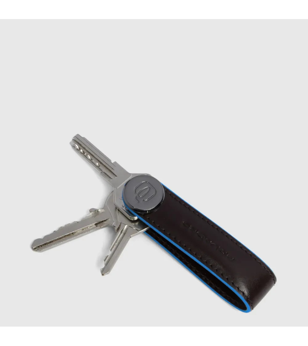 Piquadro Schlüsselanhänger Leder mit Ring