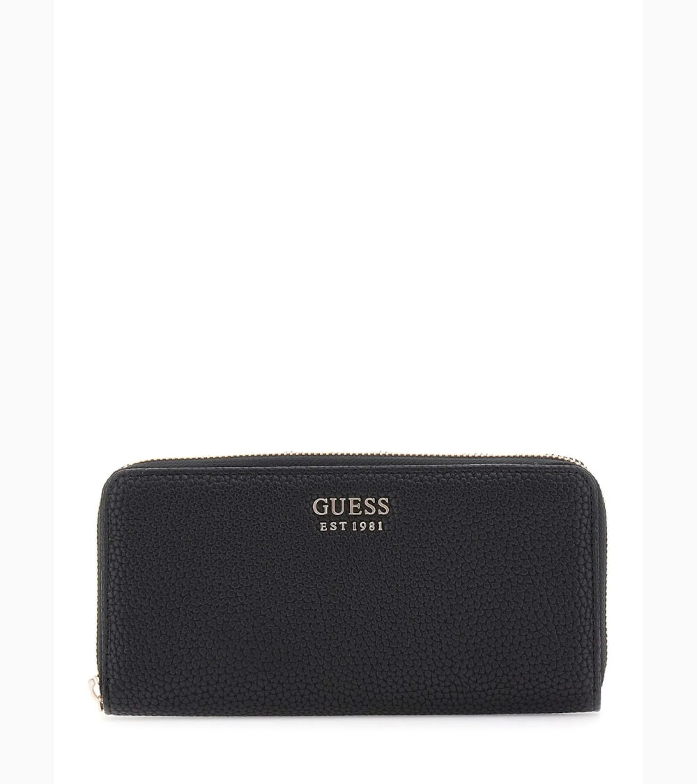 Guess portafoglio zip con logo