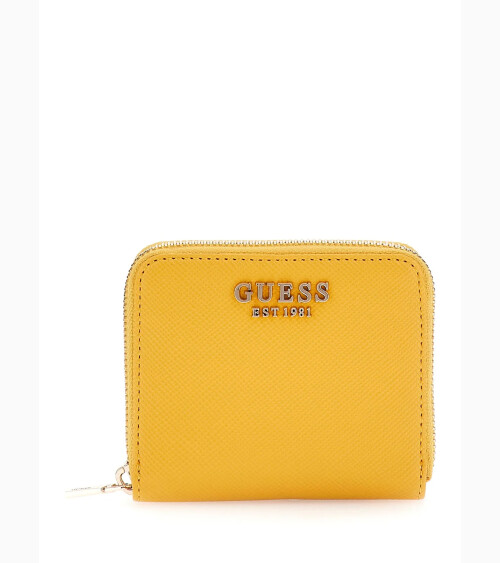 Guess portafoglio zip con logo frontale