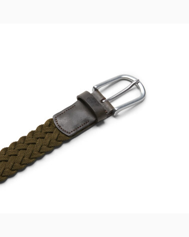 Timberland woven fabric and leather belt