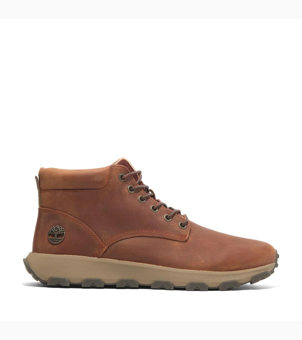 Scarpa alta Timberland stringata in pelle