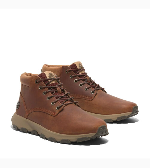 Scarpa alta Timberland stringata in pelle