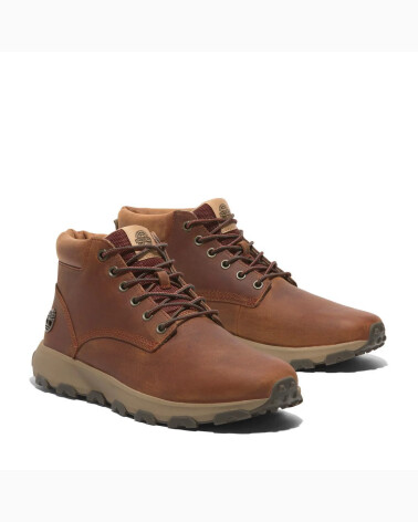 High Timberland lace-up shoe in leather