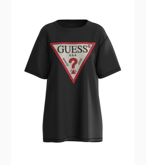 Camiseta Guess con logo triangular frontal