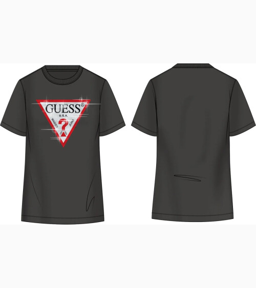 Camiseta Guess con logo triangular frontal