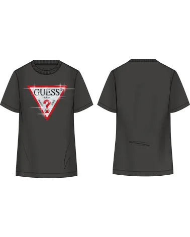 T-shirt Guess avec logo triangulaire frontal