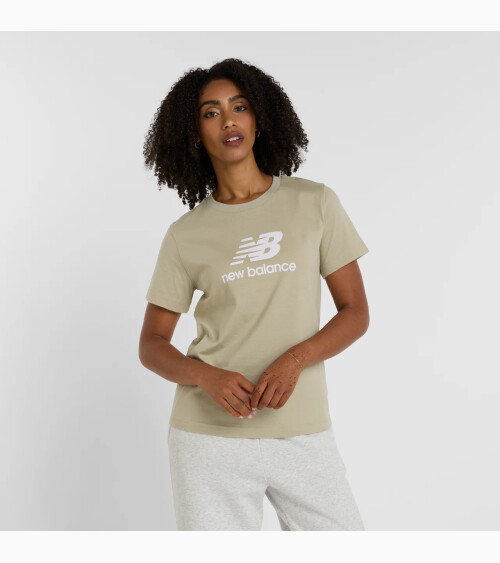 New Balance French Terry Stacked Logo Crew T-Shirt