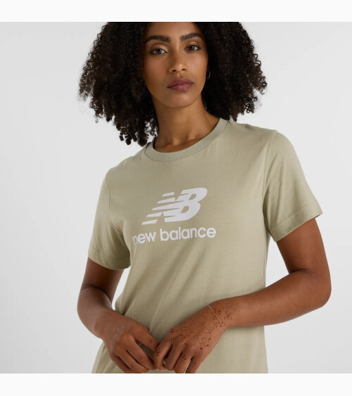New Balance French Terry Stacked Logo Crew T-Shirt