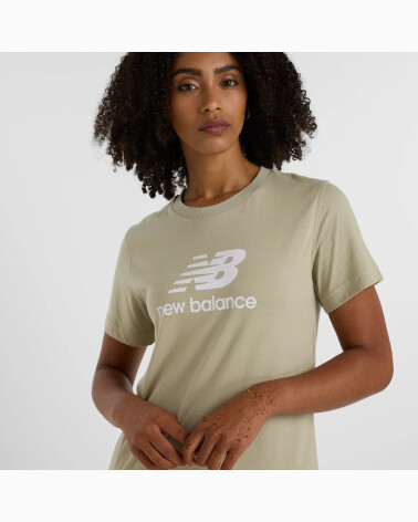 New Balance French Terry Stacked Logo Crew T-Shirt