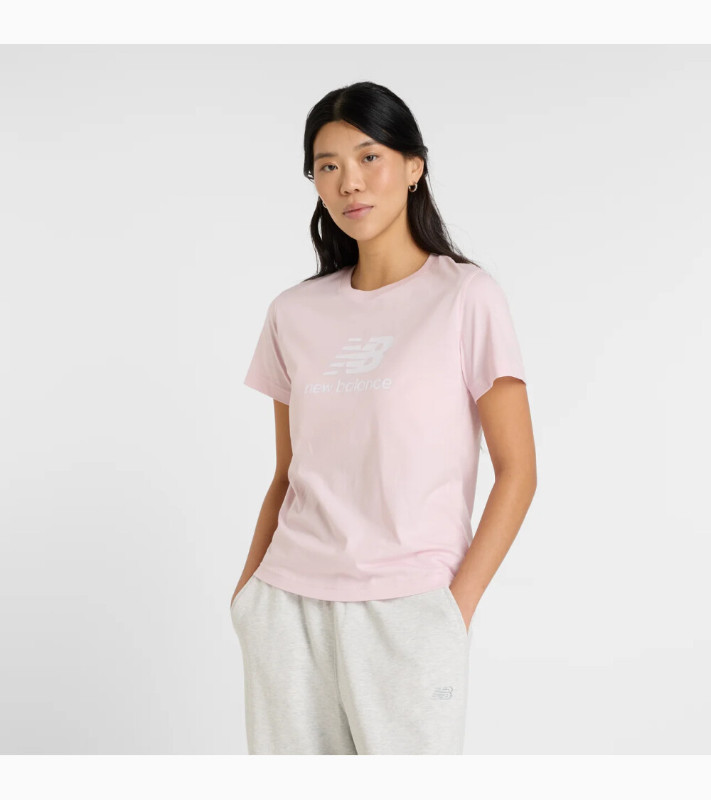 New Balance French Terry Stacked Logo Crew T-Shirt