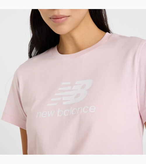 New Balance French Terry Stacked Logo Crew T-Shirt