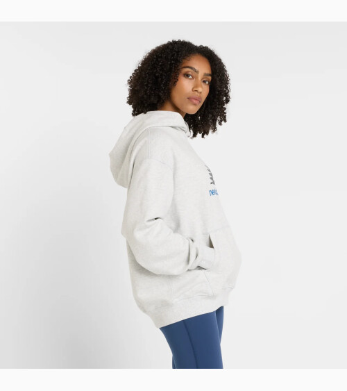 New Balance felpa cappuccio logo frontale