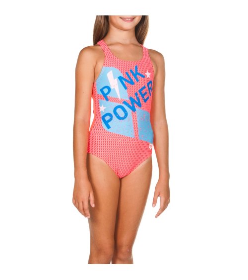 Arena costume intero bambina Pink Power Jr V Back