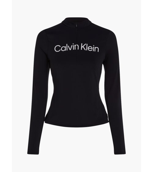 Calvin Klein T-shirt avec fermeture éclair et logo