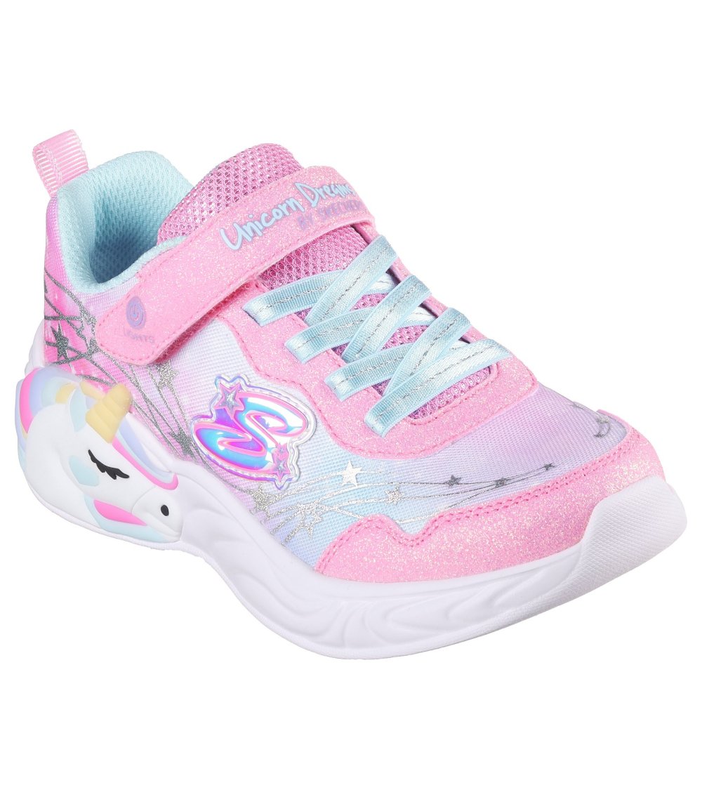 Baskets Skechers avec lacets et velcro fille