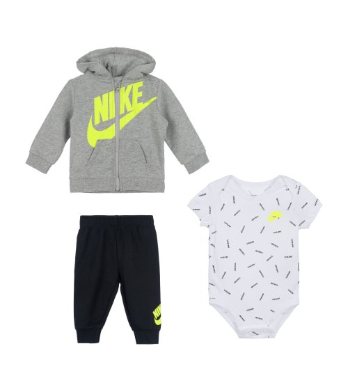 Nike tuta neonato con felpa, pantaloni e body