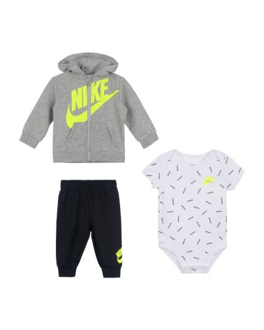 Nike tuta neonato con felpa, pantaloni e body