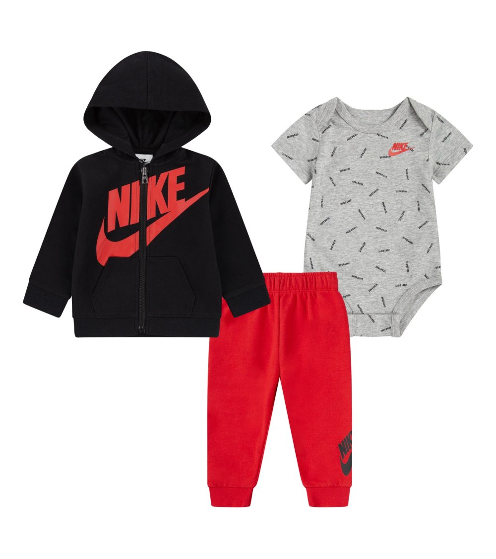 Nike tuta neonato con felpa, pantaloni e body