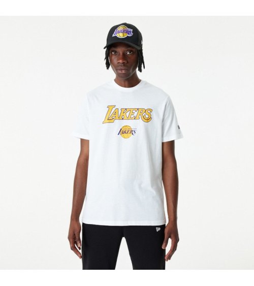 New Era T-Shirt NBA Lakers de manga corta