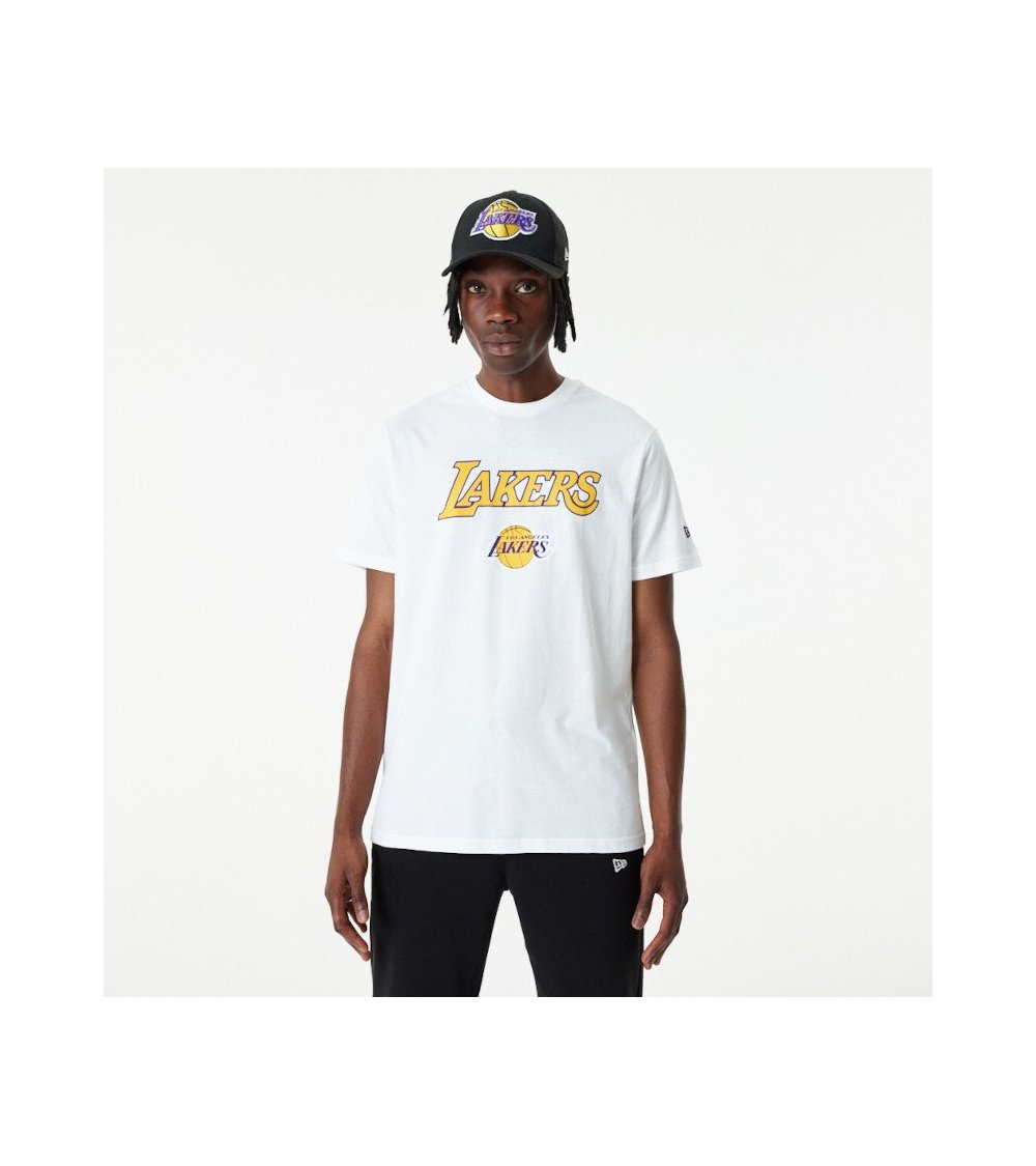 New Era T-Shirt NBA Lakers de manga corta