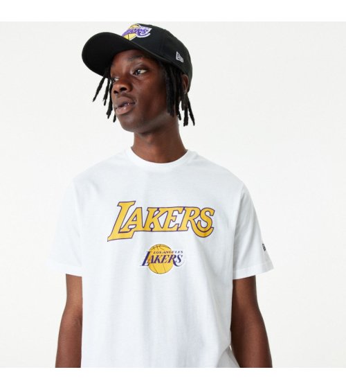 New Era T-Shirt NBA Lakers de manga corta