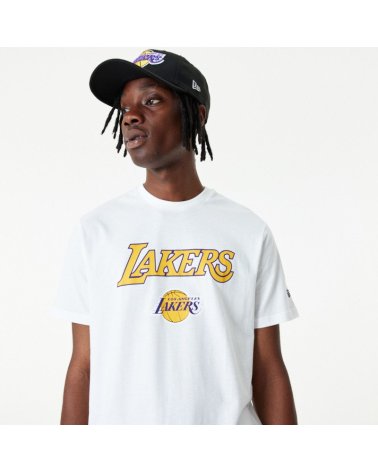 New Era T-Shirt NBA Lakers de manga corta