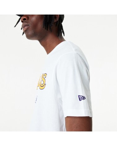 New Era T-Shirt NBA Lakers de manga corta