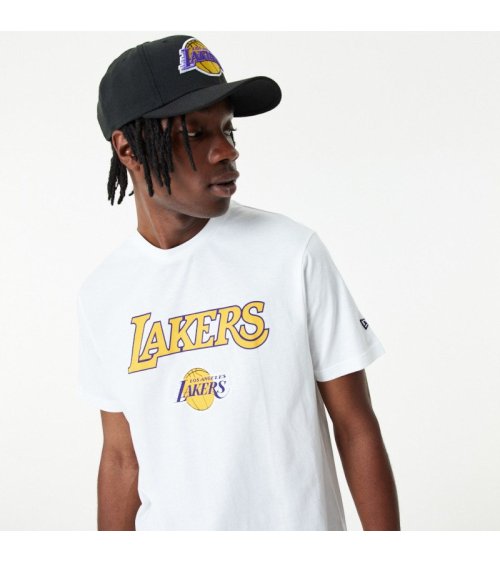 New Era T-Shirt NBA Lakers de manga corta