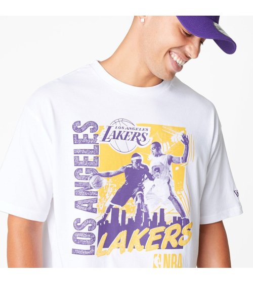 New Era T-shirt Lakers de manga corta