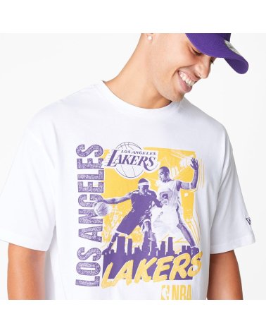 New Era T-shirt Lakers de manga corta