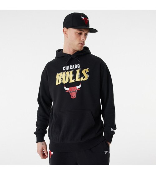 Sweat à capuche New Era Chicago Bulls